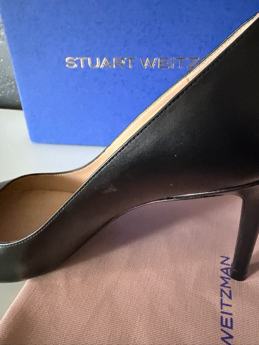 Stuart Weitzman “Power 85”Black Leather Pumps, Sz 7.5B - EUC - Picture 6 of 15